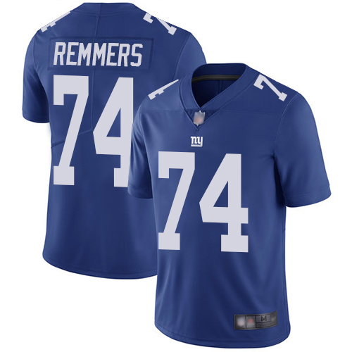 Men New York Giants #74 Mike Remmers Royal Blue Team Color Vapor Untouchable Limited Player Football NFL Jersey